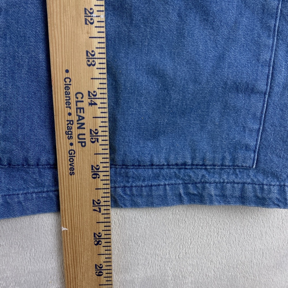 VTG western denim cotton blazer womens L beaded southwestern USA lightweight - Picture 6 of 13